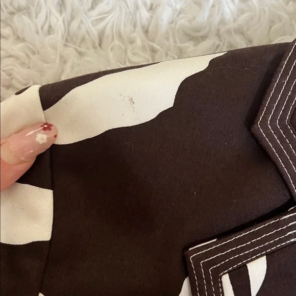 Peter Nygard Zebra Print Jacket Size 16 Short Sleeve Designer - Picture 12 of 12